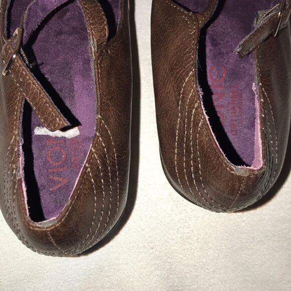 Vionic Amelia Mary Jane Leather Wedge Heels 8.5M - Picture 7 of 8